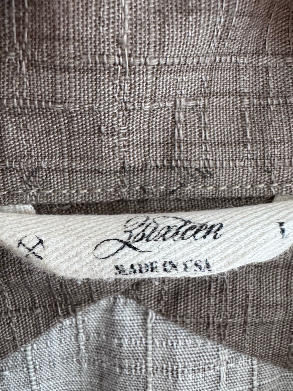 3sixteen Short-Sleeve Button-Down Textured Shirt in Taupe Brown - Picture 2 of 14